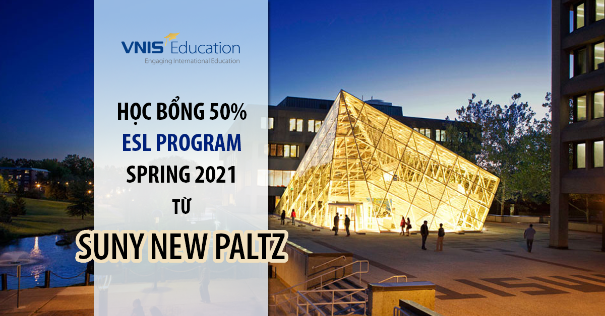 Học bổng 50% Chương trình ESL – SUNY New Paltz