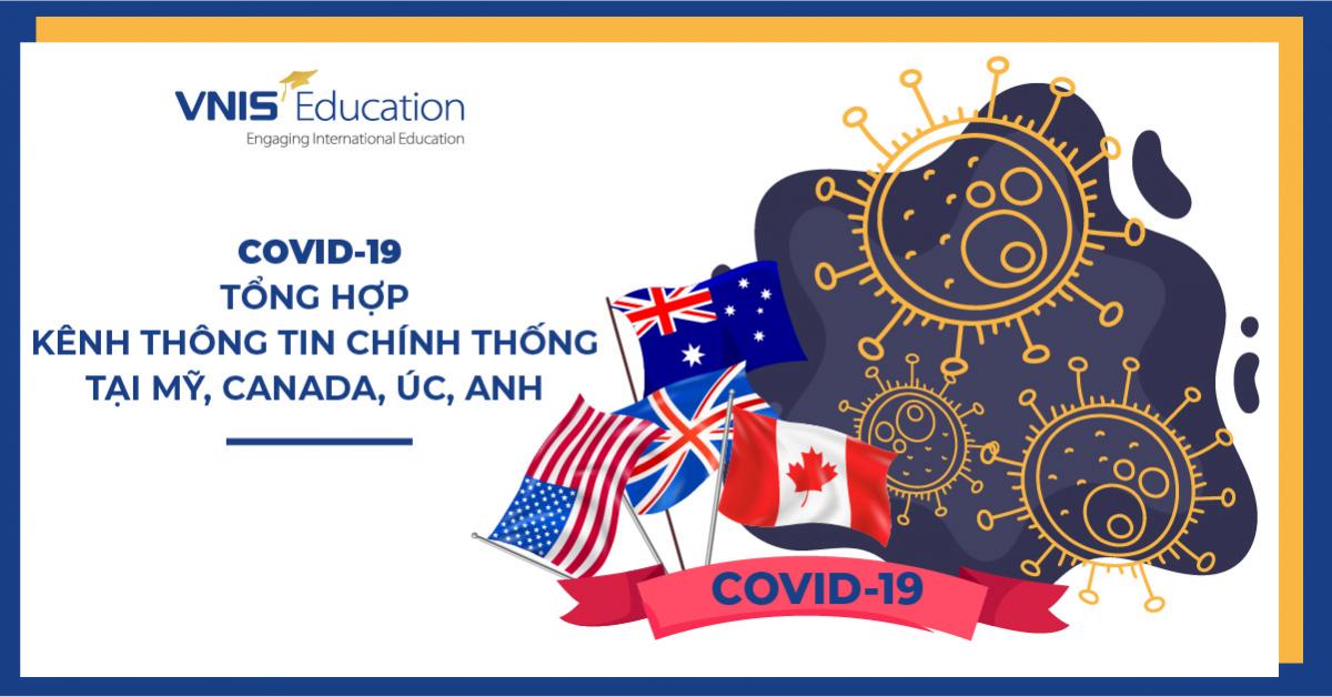 COVID-19 – Tổng hợp kênh thông tin chính thống tại Mỹ, Canada, Úc, Anh