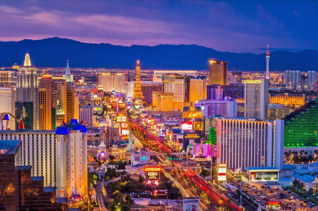 Las Vegas skyline at night
