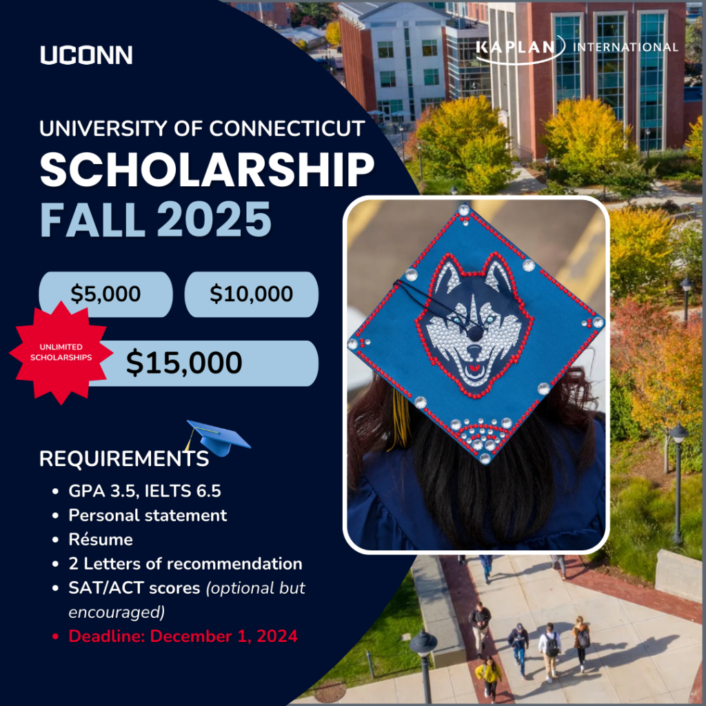 University of Connecticut - Connect U to the TOP với học bổng không giới hạn