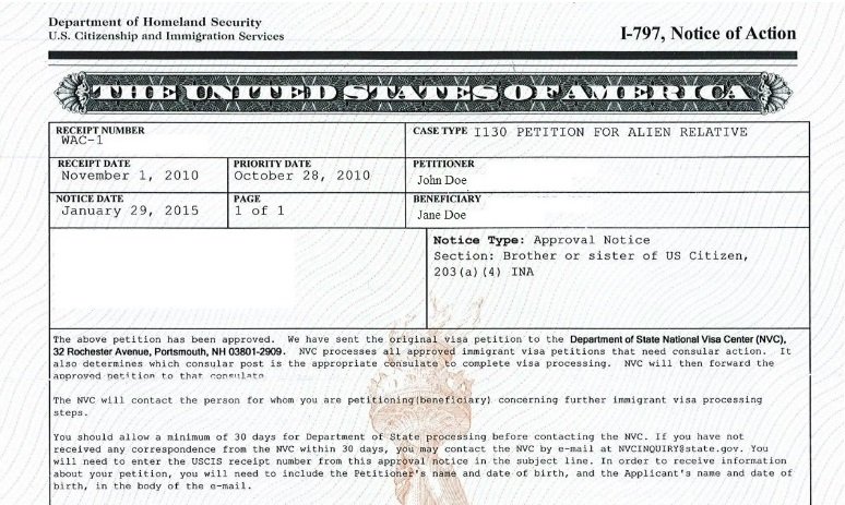 Form I-797A là form gì?