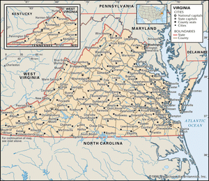 Bản đồ Bang Virginia