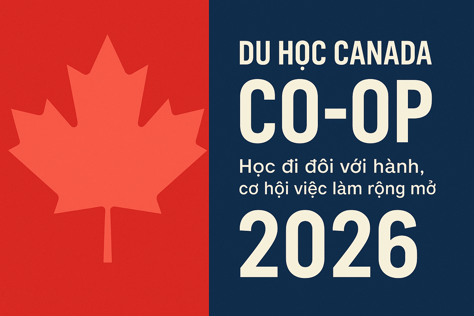 Du học Canada chương trình Co-op: Học đi đôi với hành, cơ hội việc làm rộng mở 2026